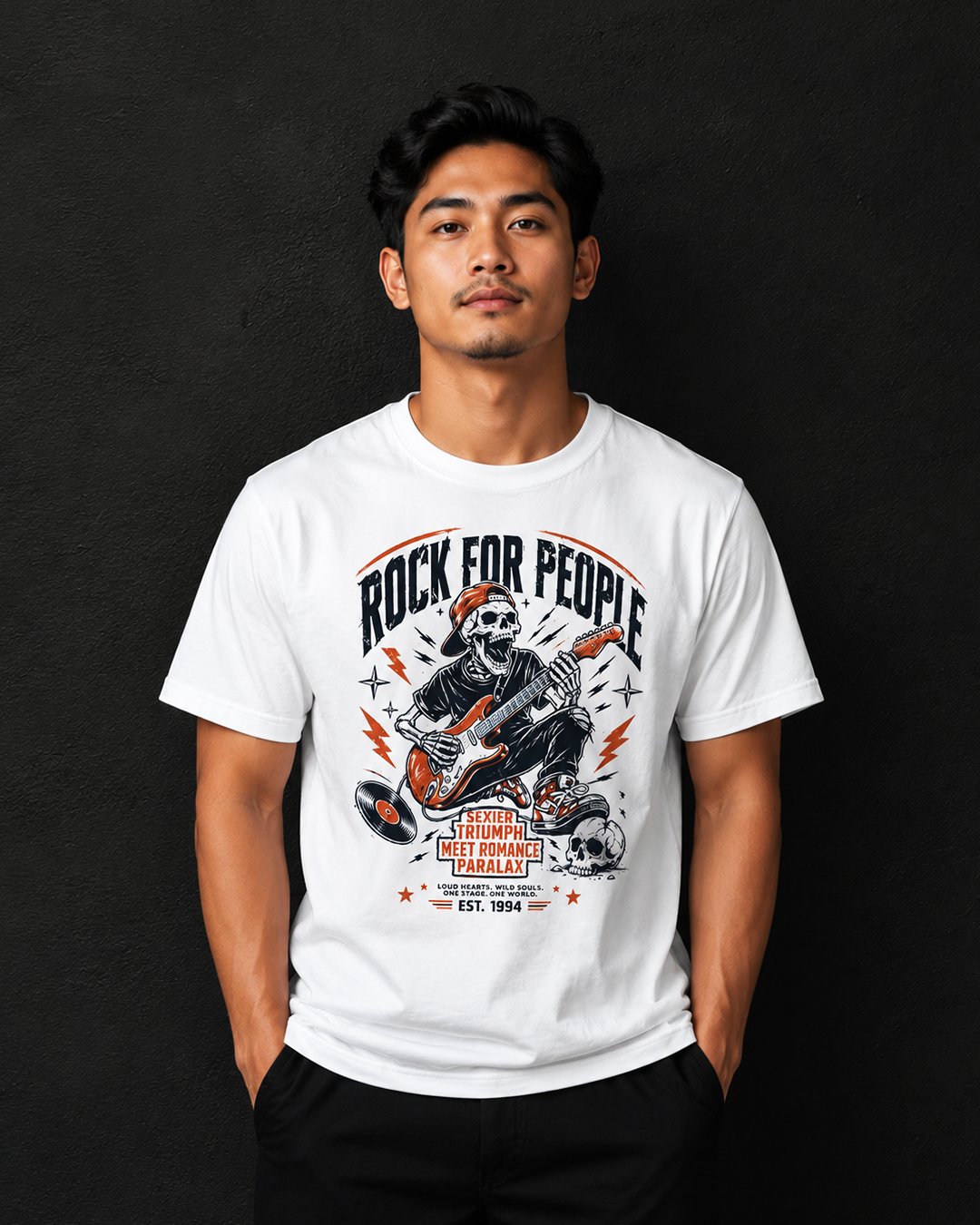 Men's & Women's "Rock For People" Graphic Tee | NINOC - Official Product View thumb 2