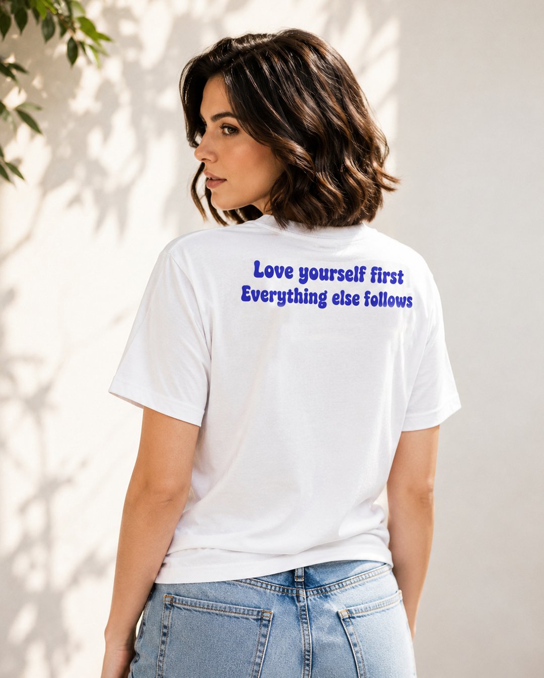 Kaos Wanita "Self Love Club" Retro Wavy Text Tee | NINOC - Official Product View thumb 4