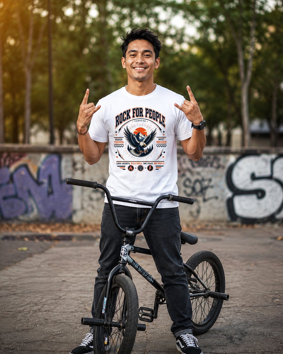 T-Shirt Pria & Wanita "Rock For People Eagle" Tee | NINOC - Official Product View thumb 7