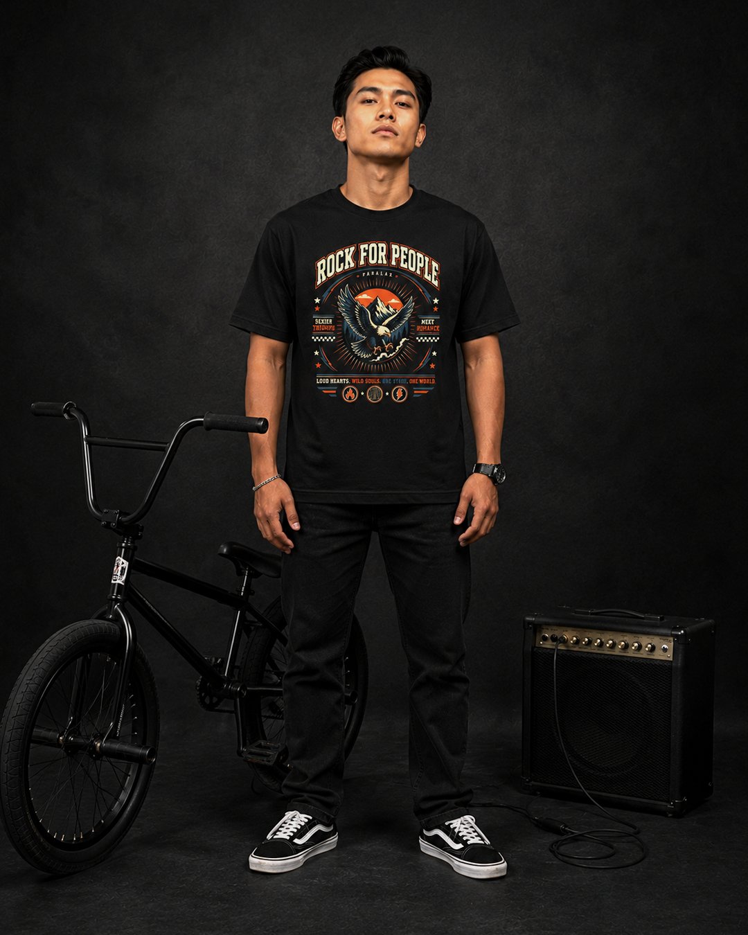 T-Shirt Pria & Wanita "Rock For People Eagle" Tee | NINOC - Official Product View thumb 3