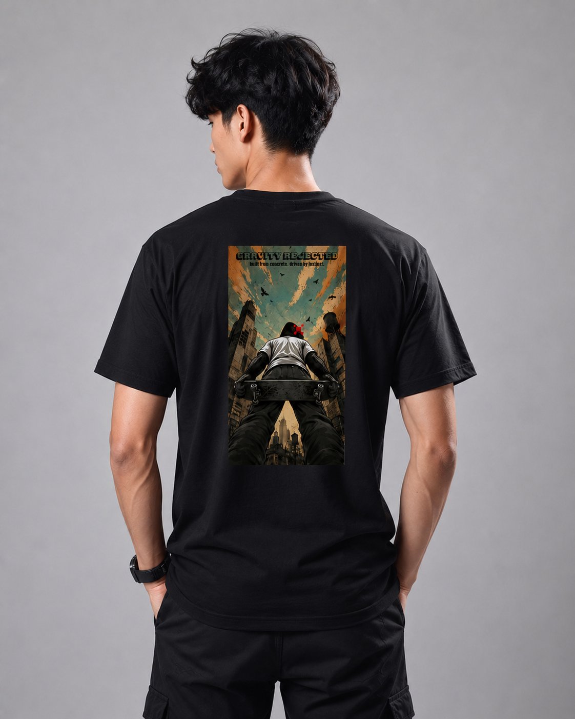 Kaos Pria &  Wanita "Gravity Rejected" Graphic Tee | NINOC thumb 6