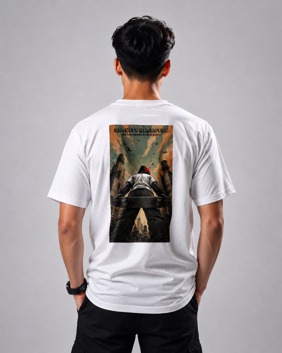 Kaos Pria &  Wanita "Gravity Rejected" Graphic Tee | NINOC thumb 2
