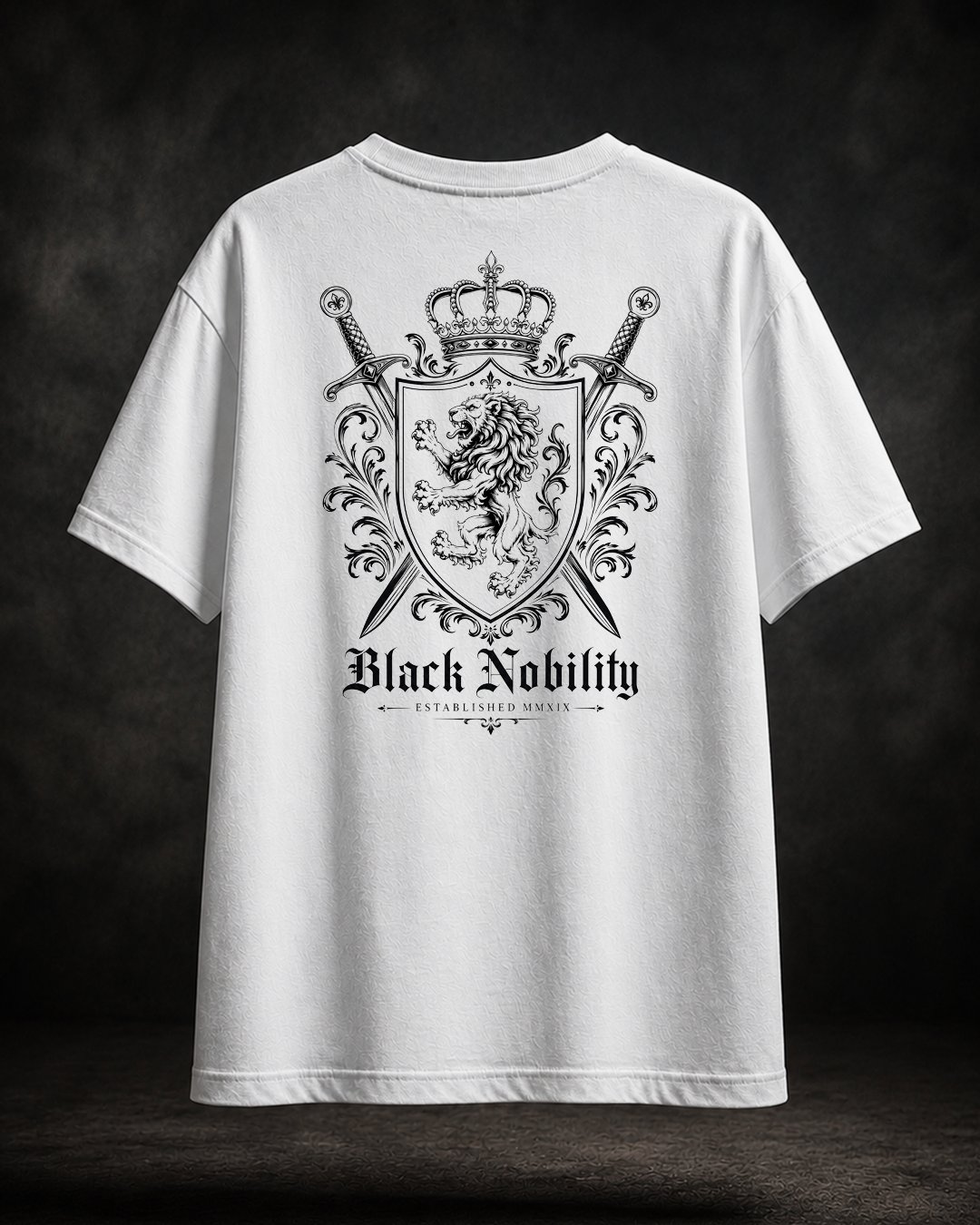 Kaos Pria "Black Nobility" Lion Crest Oversized | NINOC - Official Product View thumb 6