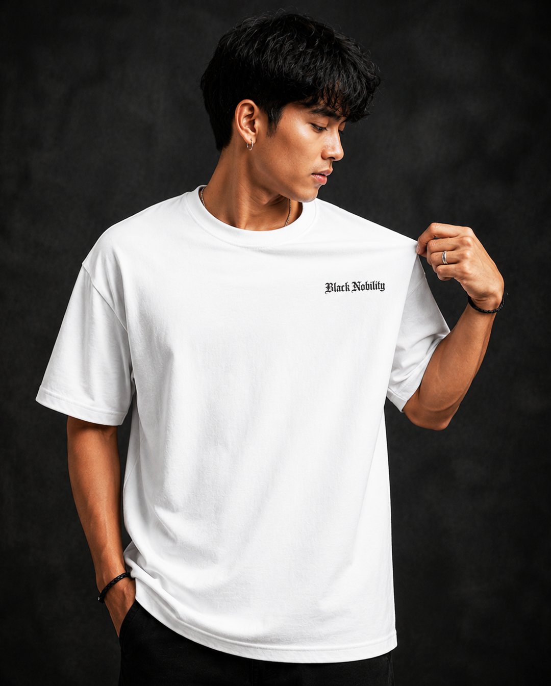 Kaos Pria "Black Nobility" Lion Crest Oversized | NINOC - Official Product View thumb 11
