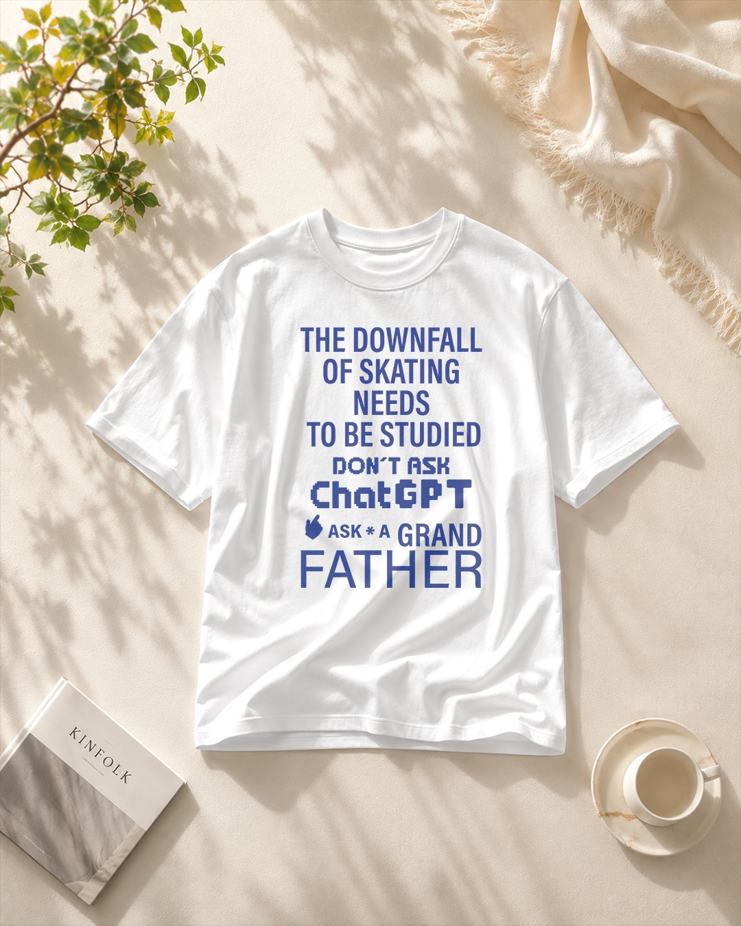 Kaos Unisex "Downfall of Skating" Quote Tee | NINOC