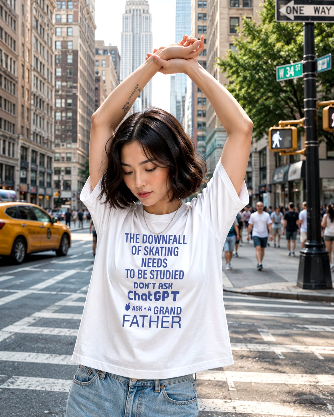 Kaos Unisex "Downfall of Skating" Quote Tee | NINOC - Official Product View thumb 2