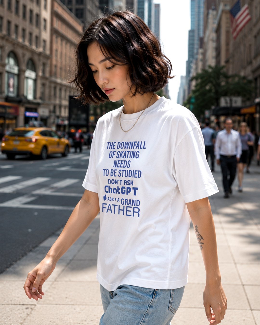 Kaos Unisex "Downfall of Skating" Quote Tee | NINOC - Official Product View thumb 3