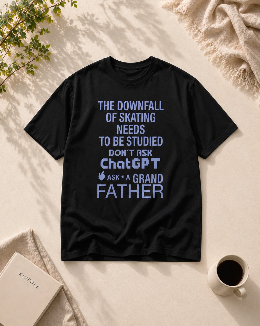 Kaos Unisex "Downfall of Skating" Quote Tee | NINOC - Official Product View thumb 5