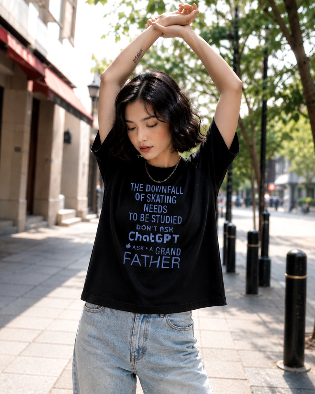Kaos Unisex "Downfall of Skating" Quote Tee | NINOC - Official Product View thumb 7