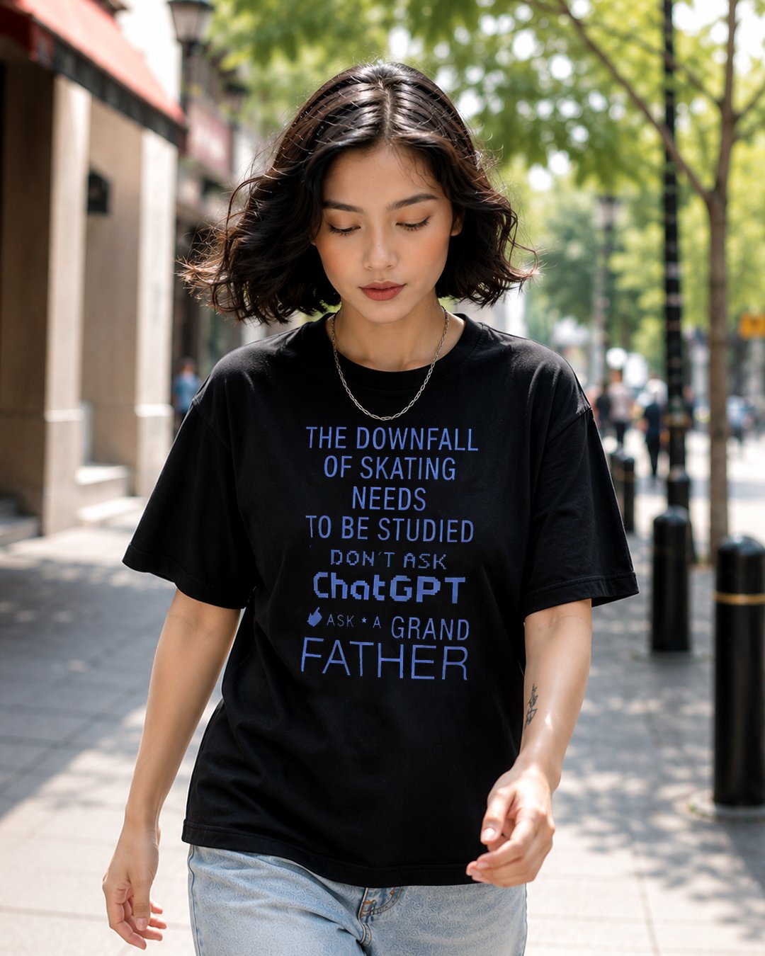 Kaos Unisex "Downfall of Skating" Quote Tee | NINOC - Official Product View thumb 8