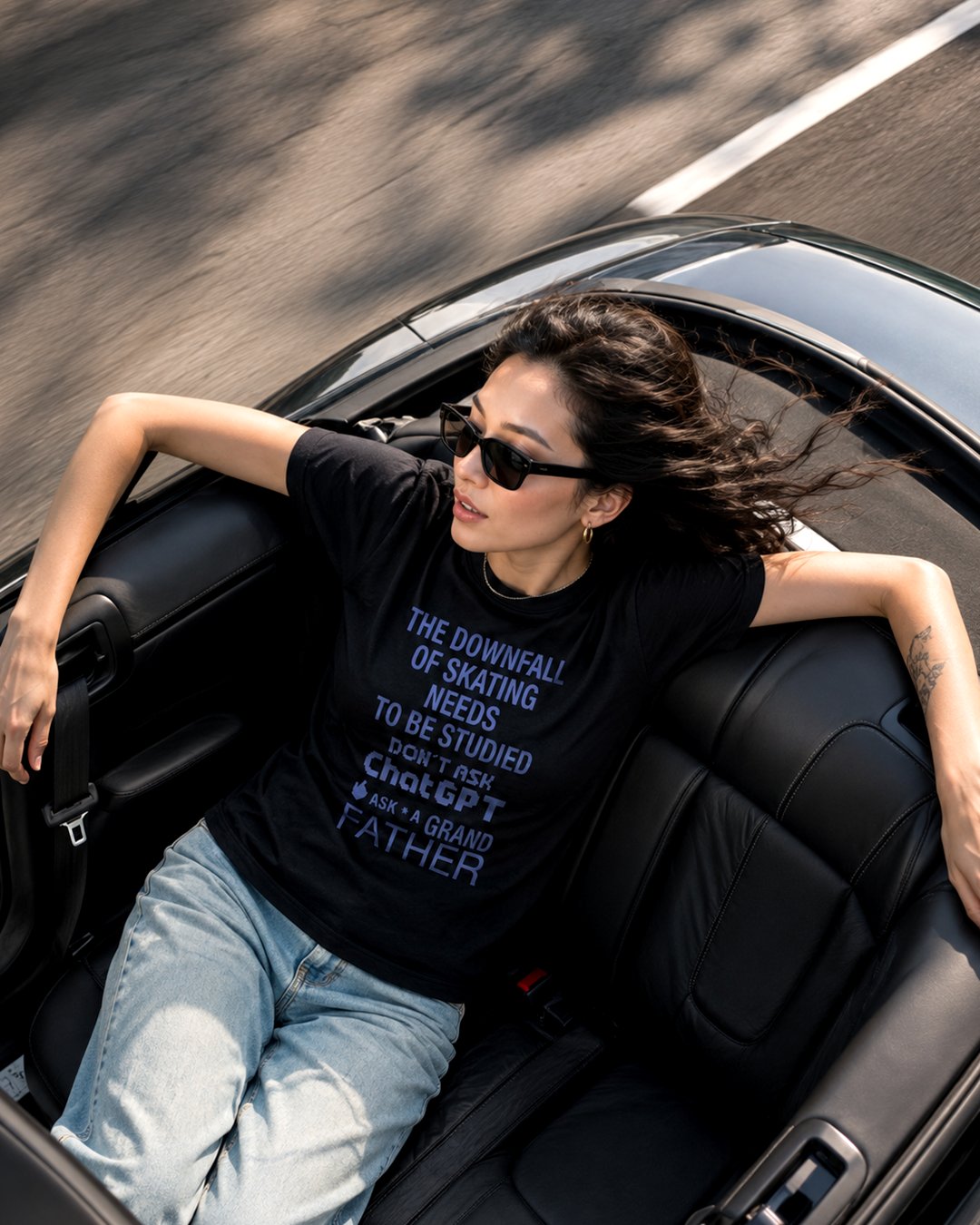 Kaos Unisex "Downfall of Skating" Quote Tee | NINOC - Official Product View thumb 9