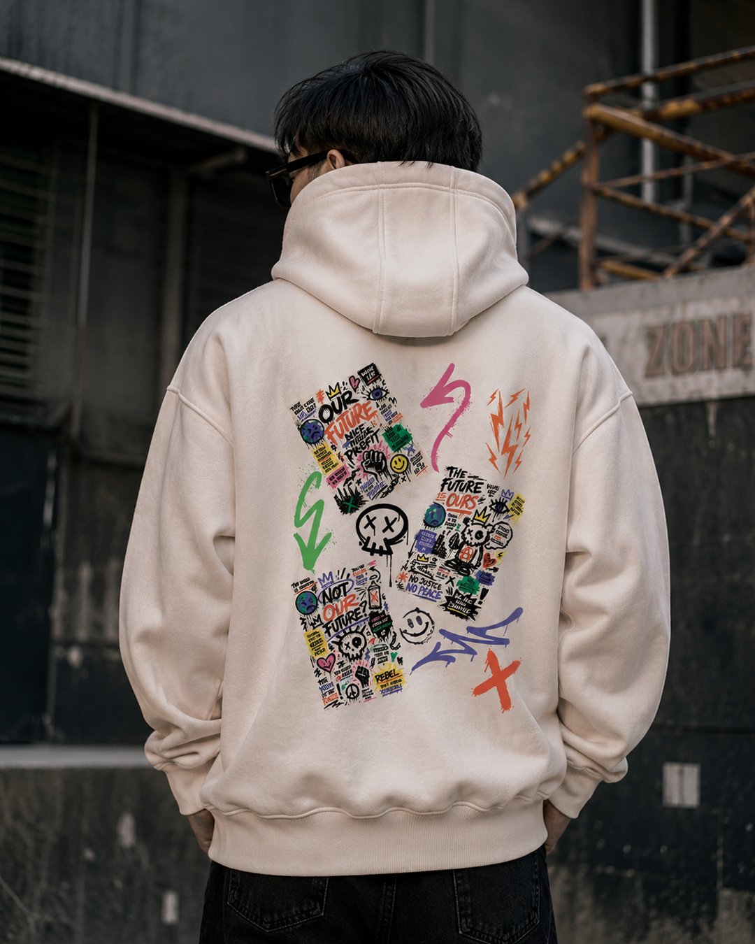 Hoodie Pria & Wanita "Boom Graffiti" Street Art | NINOC - Official Product View thumb 2