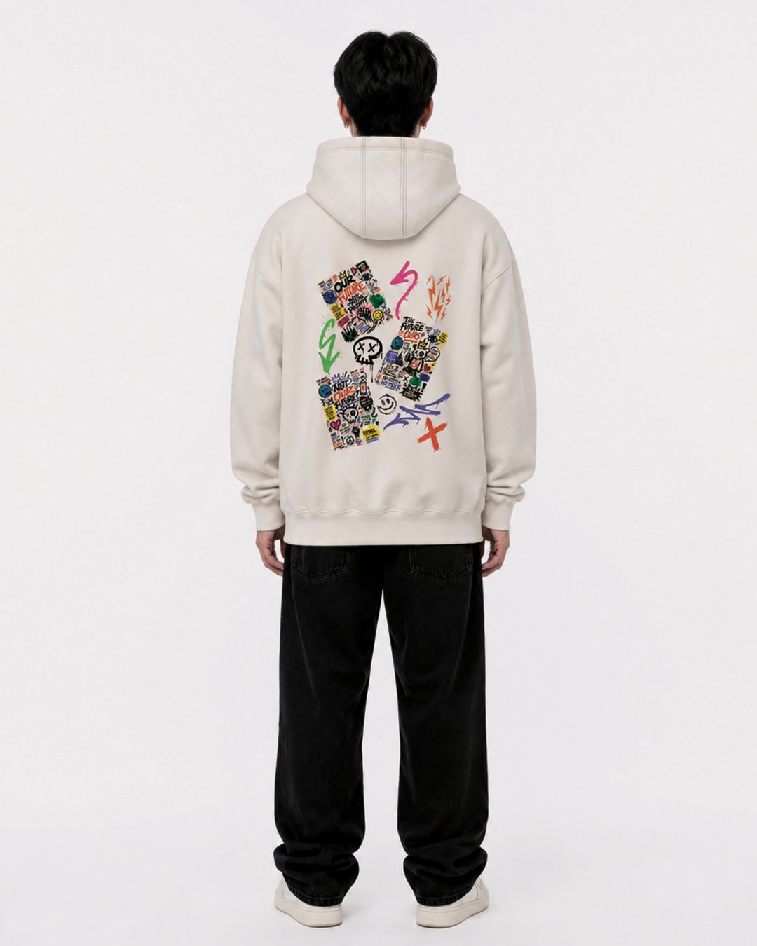 Hoodie Pria & Wanita "Boom Graffiti" Street Art | NINOC - Official Product View thumb 3