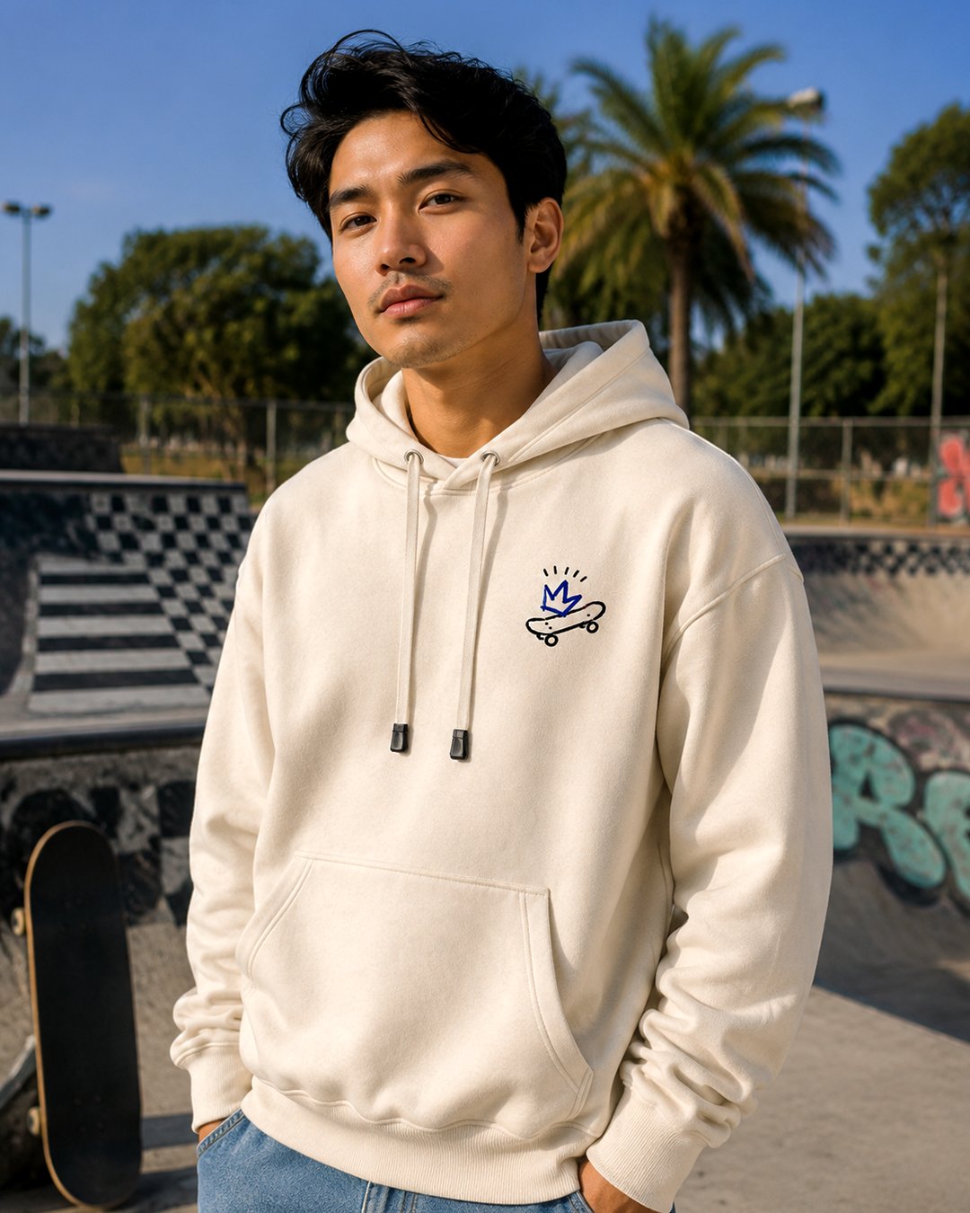 Hoodie Pria & Wanita "Good Energy Only" Doodle Graffiti | NINOC - Official Product View thumb 5