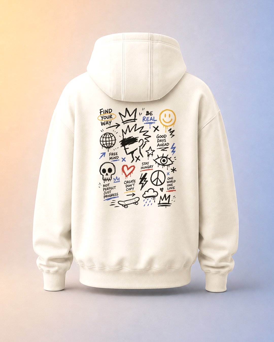 Hoodie Pria & Wanita "Find Your Way" Graffiti | NINOC