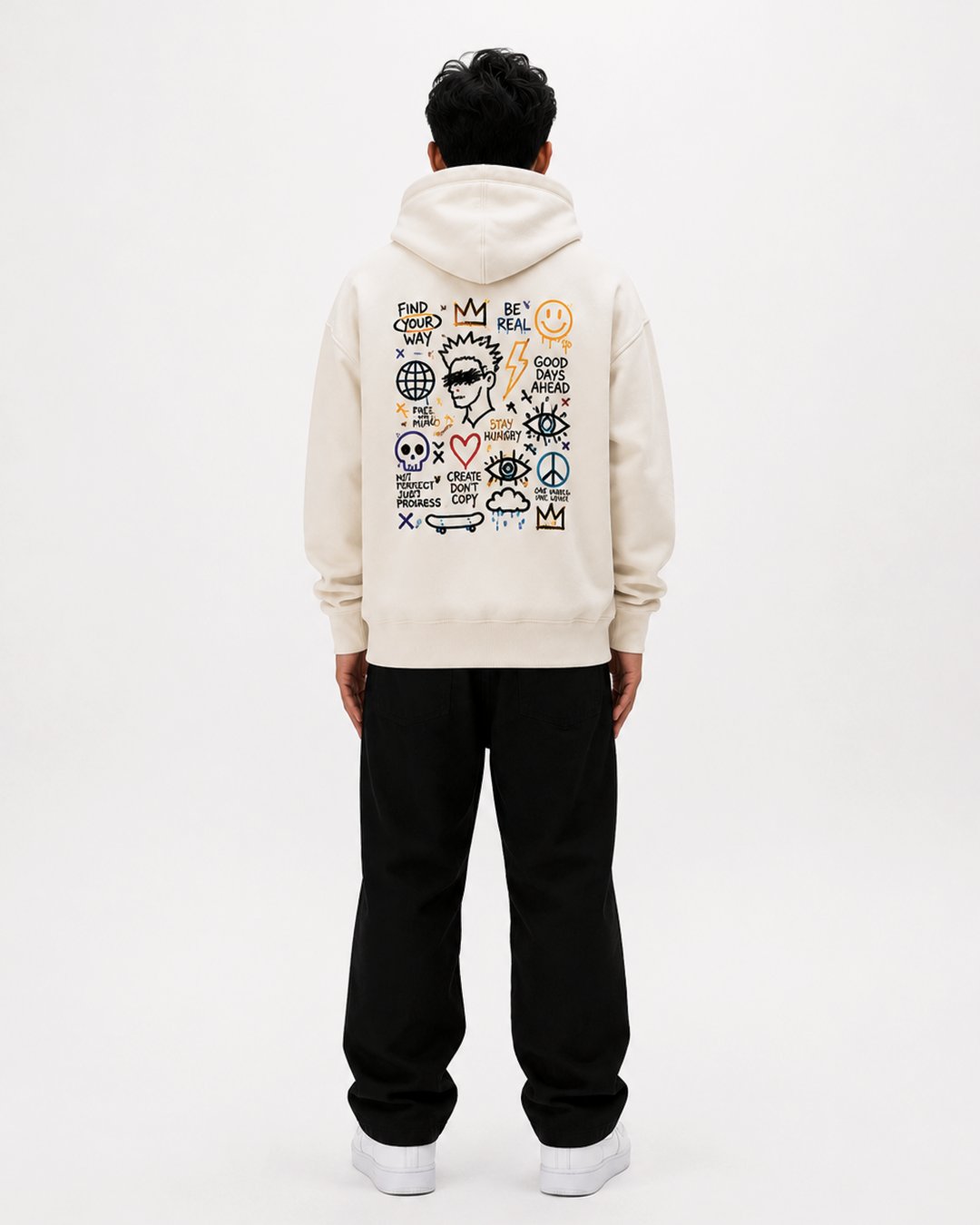 Hoodie Pria & Wanita "Find Your Way" Graffiti | NINOC - Official Product View thumb 2