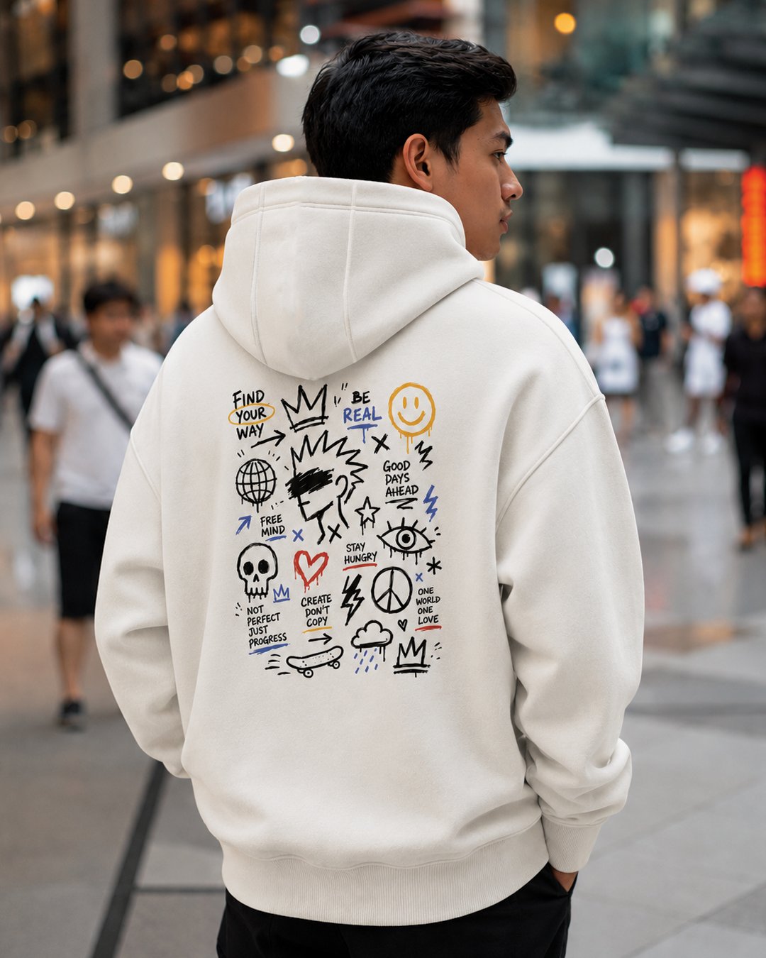 Hoodie Pria & Wanita "Find Your Way" Graffiti | NINOC - Official Product View thumb 4