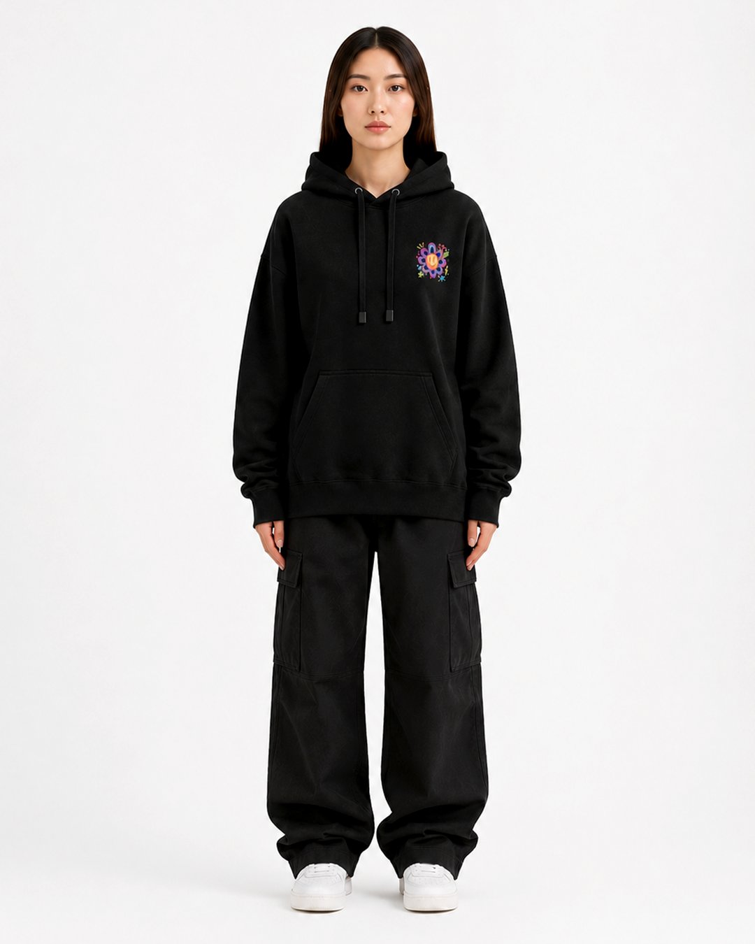 Hoodie Wanita "Love Club" Floral Graffiti Doodle | NINOC - Official Product View thumb 3