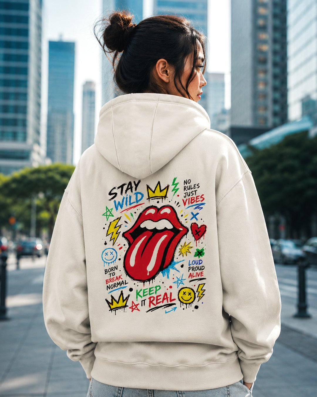 Hoodie Pria & Wanita "Wild Tongue" Pop Graffiti | NINOC - Official Product View thumb 4