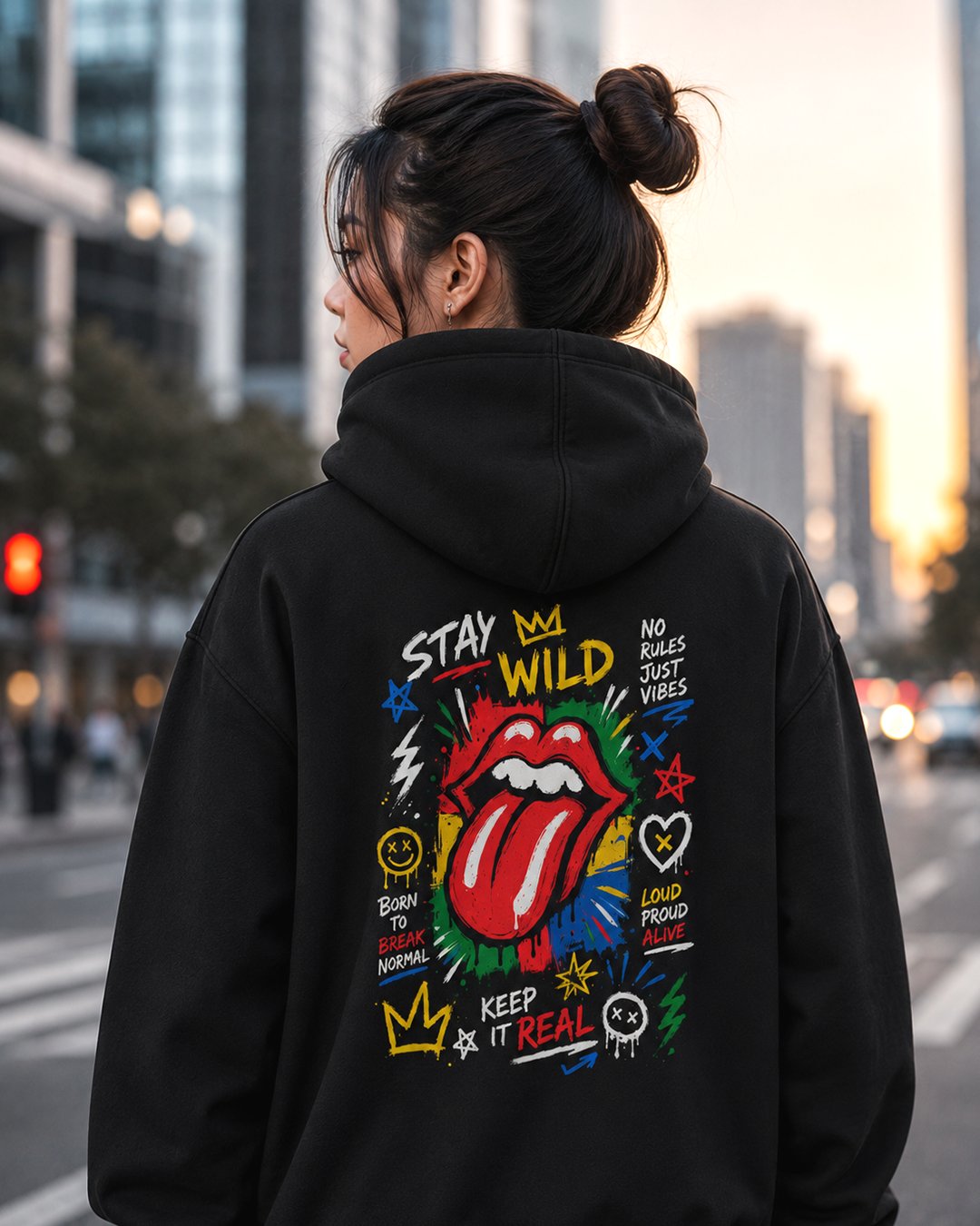 Hoodie Pria & Wanita "Wild Tongue" Pop Graffiti | NINOC - Official Product View thumb 16