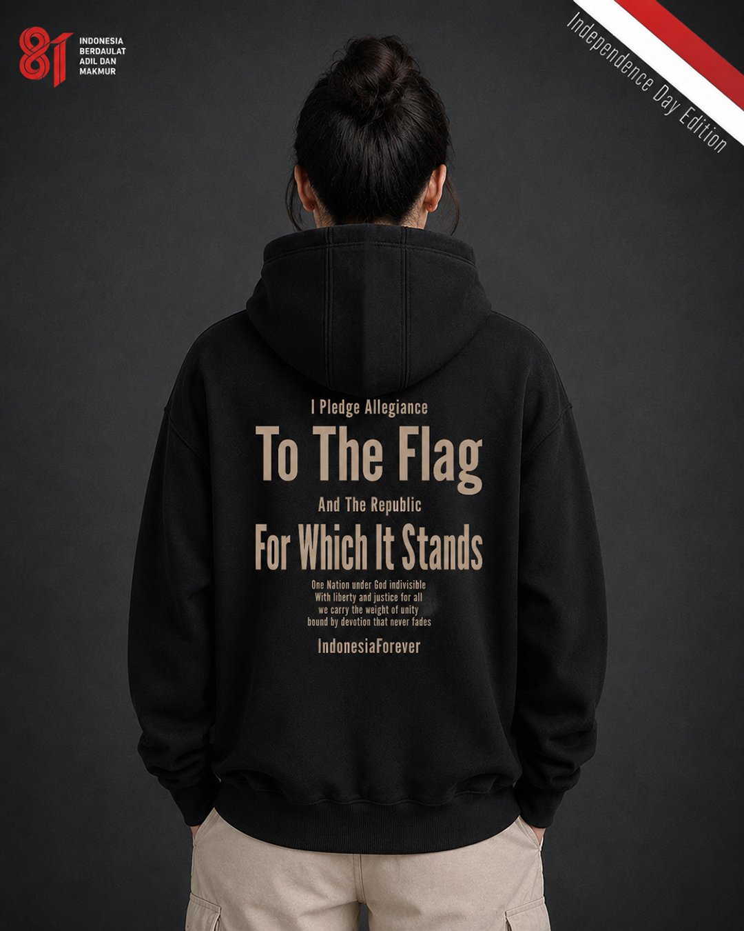 Hoodie Pria & Wanita "Indonesia Forever" Merdeka | NINOC - Official Product View 11