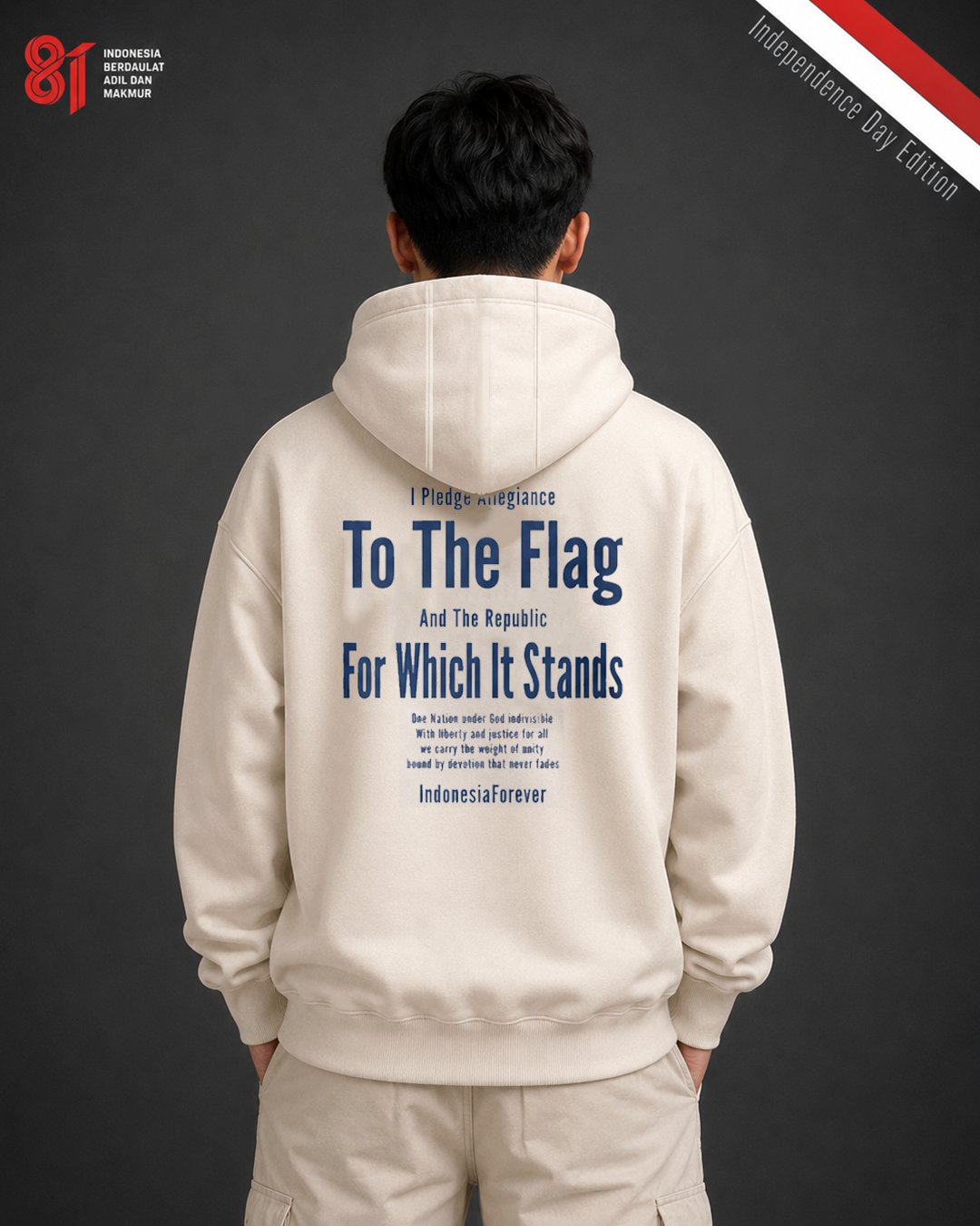 Hoodie Pria & Wanita "Indonesia Forever" Merdeka | NINOC - Official Product View 12