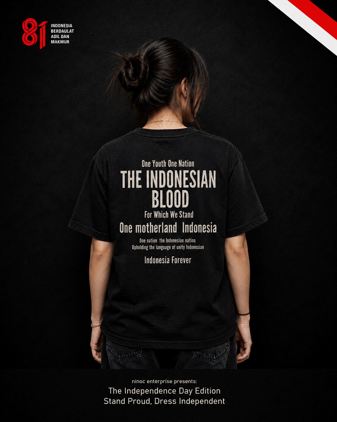 Kaos Pria & Wanita "Sumpah Pemuda" Merdeka | NINOC - Official Product View thumb 2