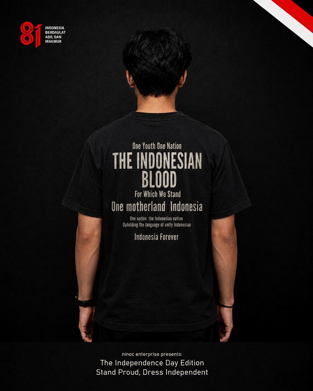Kaos Pria & Wanita "Sumpah Pemuda" Merdeka | NINOC - Official Product View thumb 3