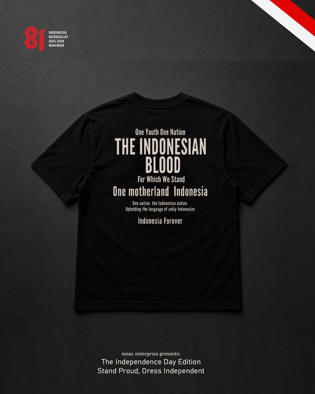 Kaos Pria & Wanita "Sumpah Pemuda" Merdeka | NINOC