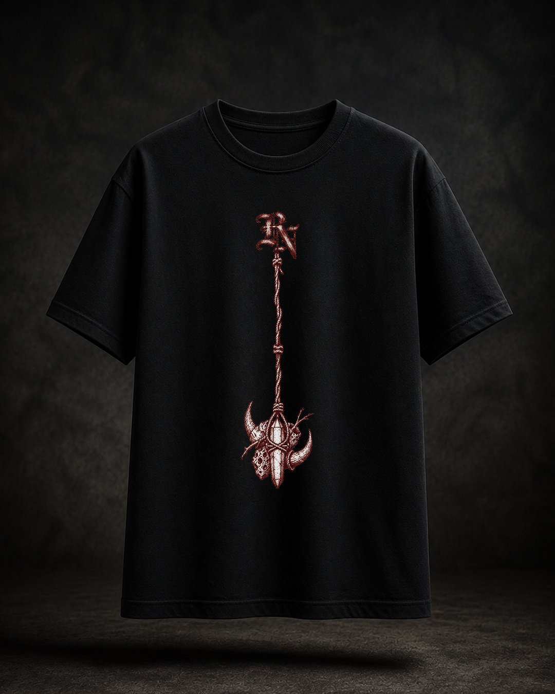 Kaos Pria "Nocturne" Black Nobility Gothic Skull | NINOC - Official Product View thumb 4
