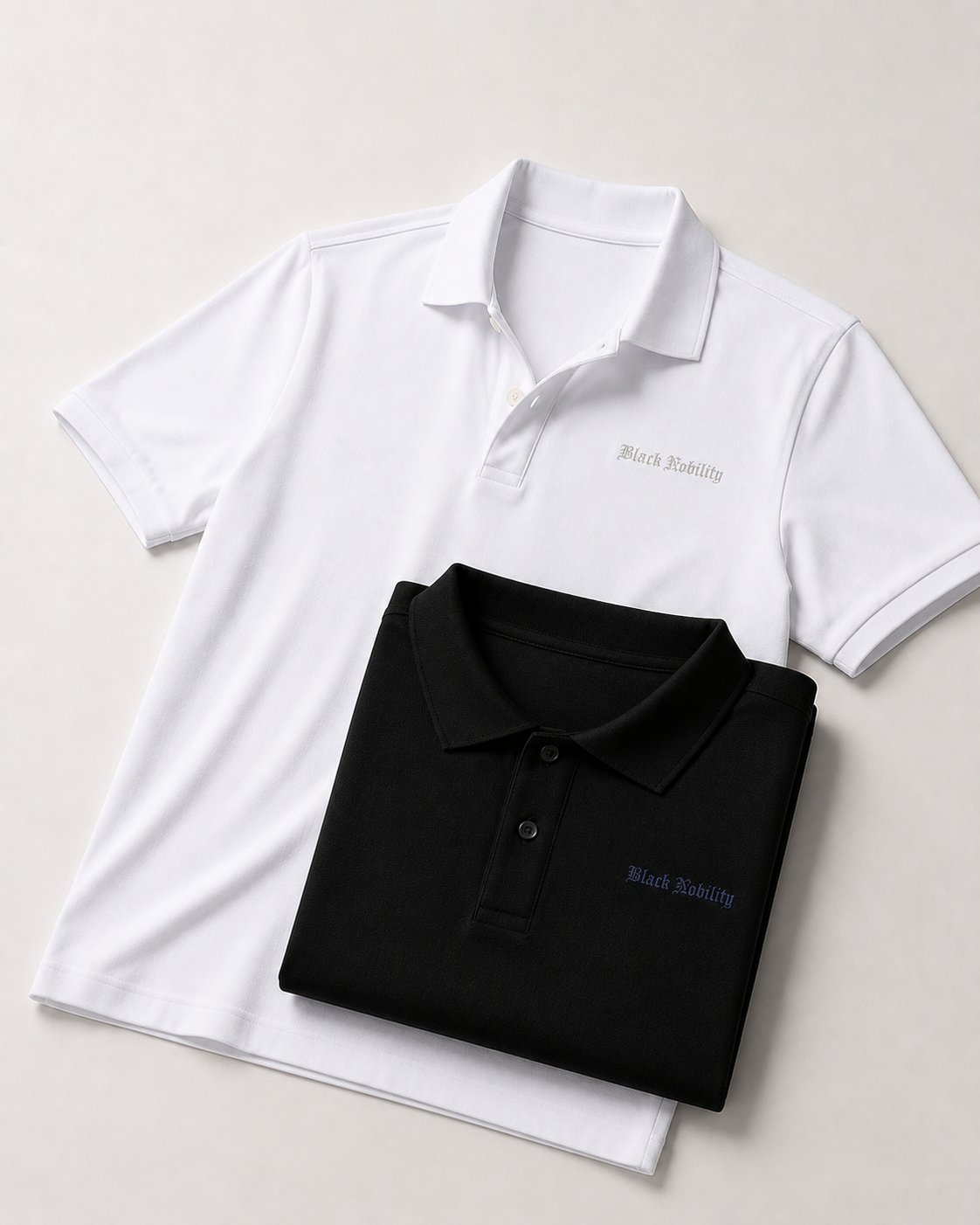 Polo Pria "Black Nobility" Boxy Basic Gothic | NINOC - Official Product View 8
