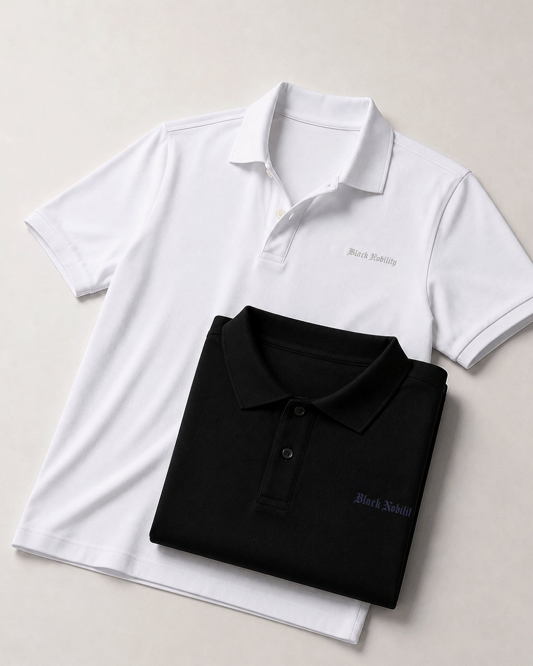 Polo Pria "Black Nobility" Boxy Basic Gothic | NINOC - Official Product View 3