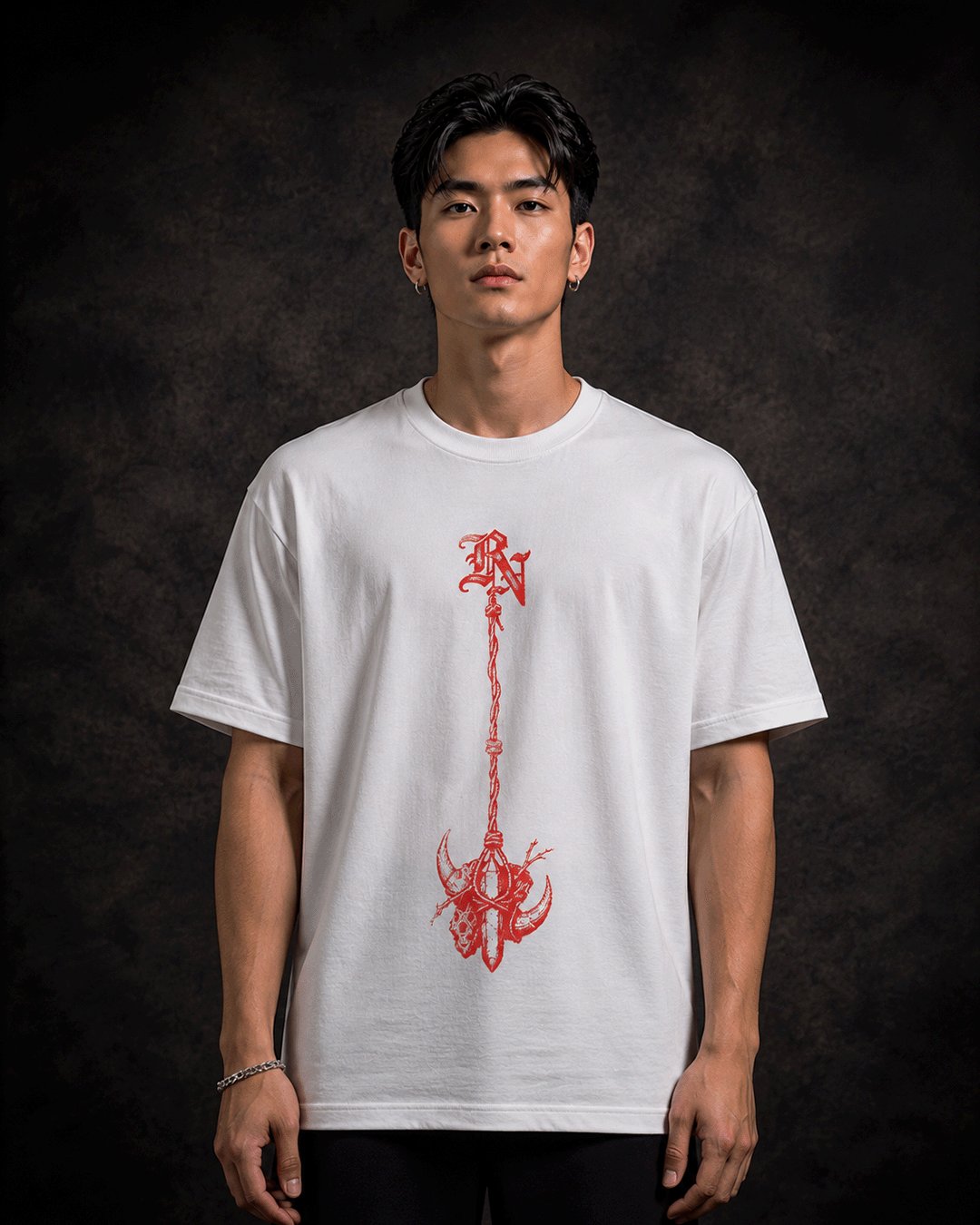 Kaos Pria "Nocturne" Black Nobility Gothic Skull | NINOC - Official Product View thumb 12