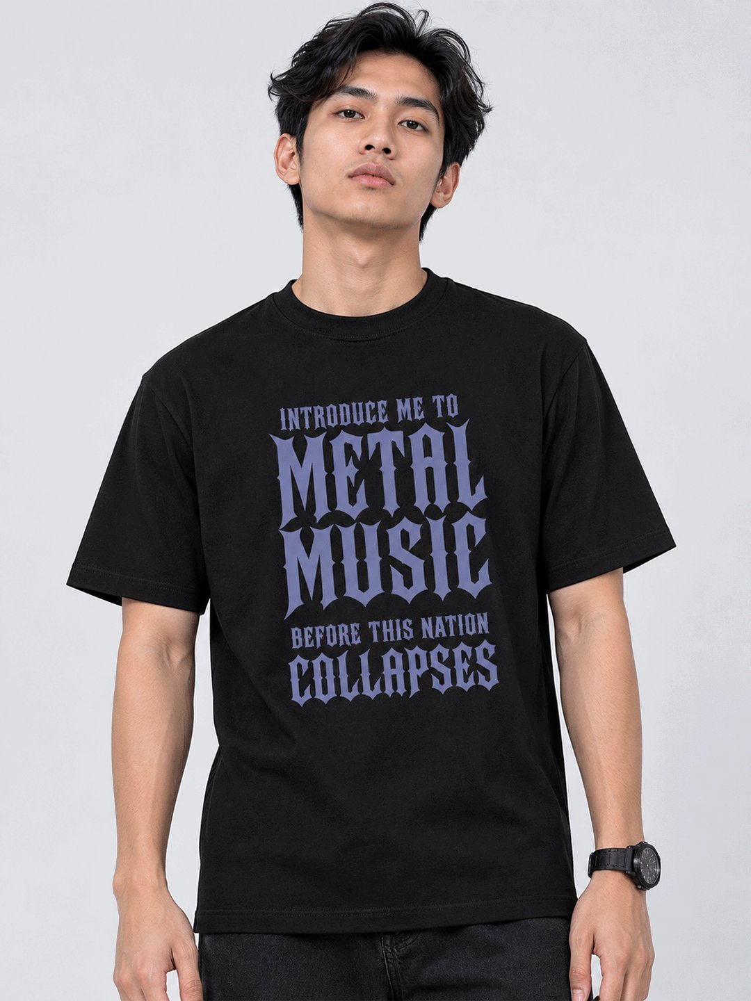 Kaos Pria & Wanita "Metal Music" Typography Bold | NINOC - Official Product View thumb 2