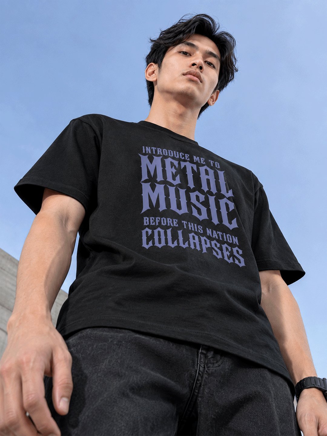 Kaos Pria & Wanita "Metal Music" Typography Bold | NINOC - Official Product View thumb 3