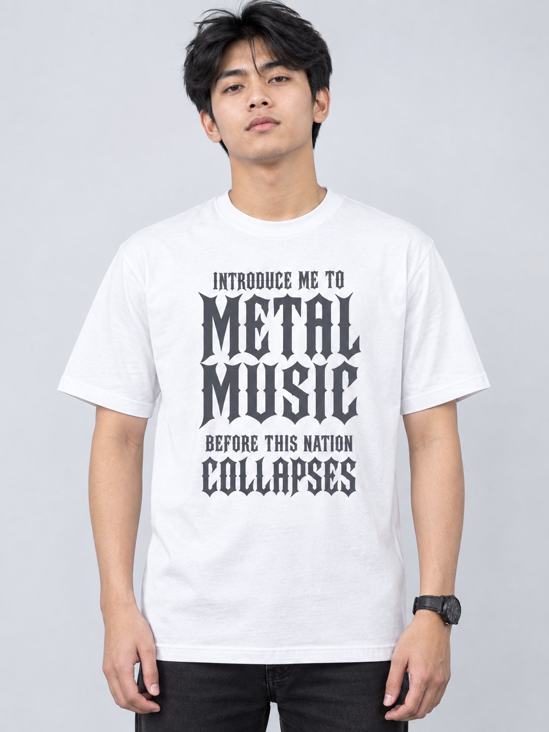 Kaos Pria & Wanita "Metal Music" Typography Bold | NINOC - Official Product View thumb 6